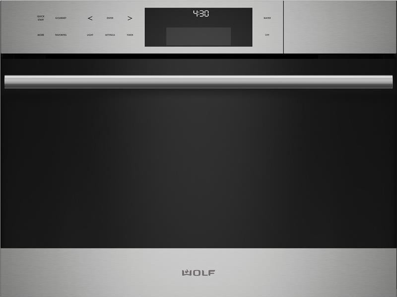 WOLF WOLF LQS OVEN CONVECTION STEAM 24" TUBULAR HNDL - Stainless (CSO24TESTH)