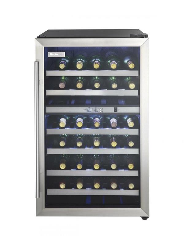 DANBY Danby Designer 38 Bottle Free-Standing Wine Cooler in Black Stainless Steel -  (DWC114BLSDD)