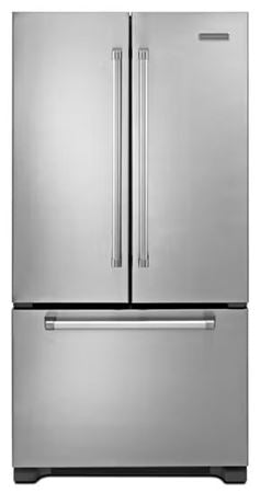 KITCHENAID Stainless w. Commercial Handle KitchenAid(R) 22(R) Cu. Ft. Counter-Depth French Door Refrigerator, Pro Line Series -  (KFCP22EXMP)