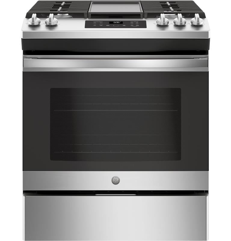 GE 30" Slide-In Front Control Gas Range - Stainless Steel (JGSS66SELSS)
