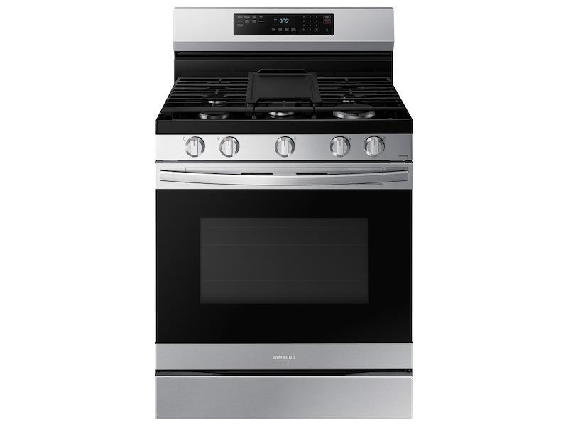 Samsung 6.0 cu. ft. Smart Freestanding Gas Range with No-Preheat Air Fry & Convection in Stainless Steel -  (NX60A6511SS)