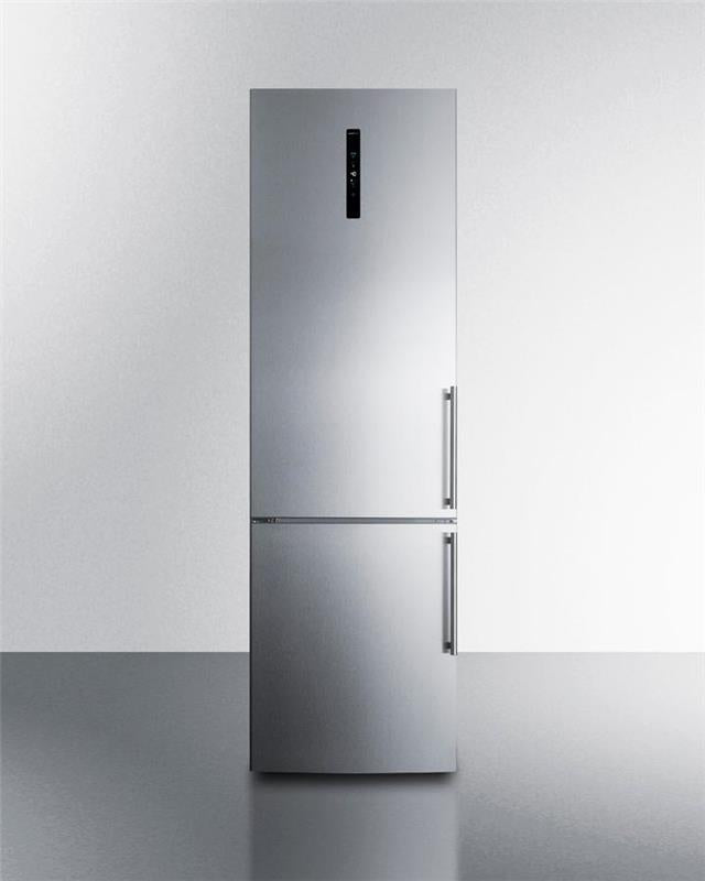 Summit 24" Wide Bottom Freezer Refrigerator - Stainless Steel (FFBF181ES2LHD)