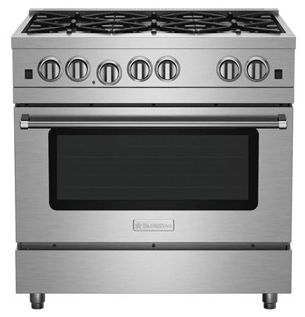 BLUESTAR 36" Culinary Series (RCS) Open Burner Range - (6) Burners - Standard RAL (RCS36SBV2LC)