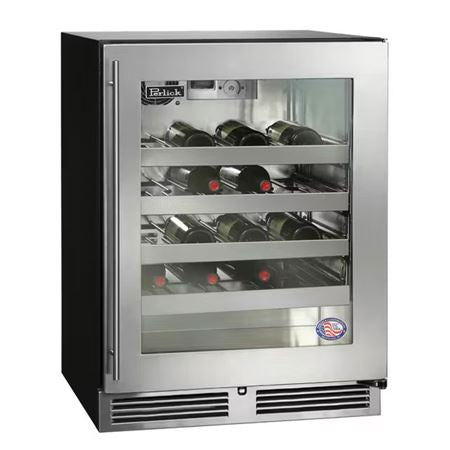 Perlick 24" ADA height compliant Indoor Wine Reserve with glass door, hinge right - Other (HA24WB43R)