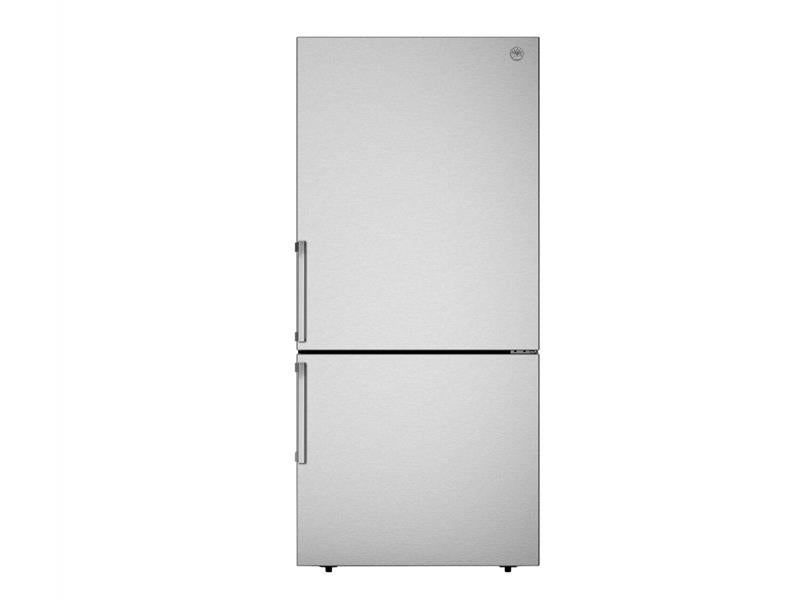 Bertazzoni 31 inch Freestanding Bottom Mount Refrigerator with automatic icemaker - Stainless Steel (REF31BMFIX)