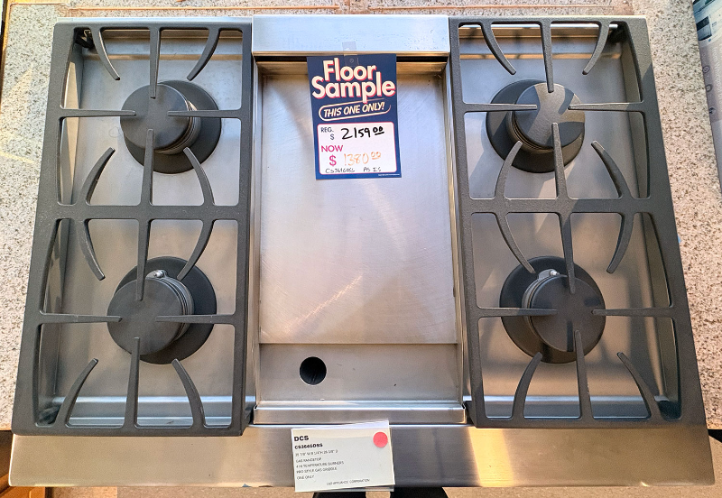 DCS 36" Sealed Burner Gas Rangetop with Griddle - Stainless Steel (CS364GDSS)