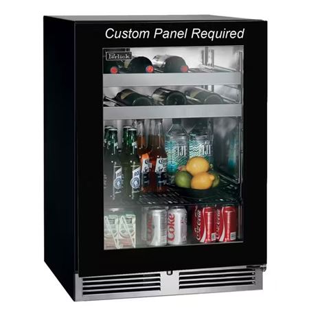 Perlick 24" C-Series Indoor Beverage Center with fully integrated glass door, hinge right - Panel Ready (HC24BB44R)