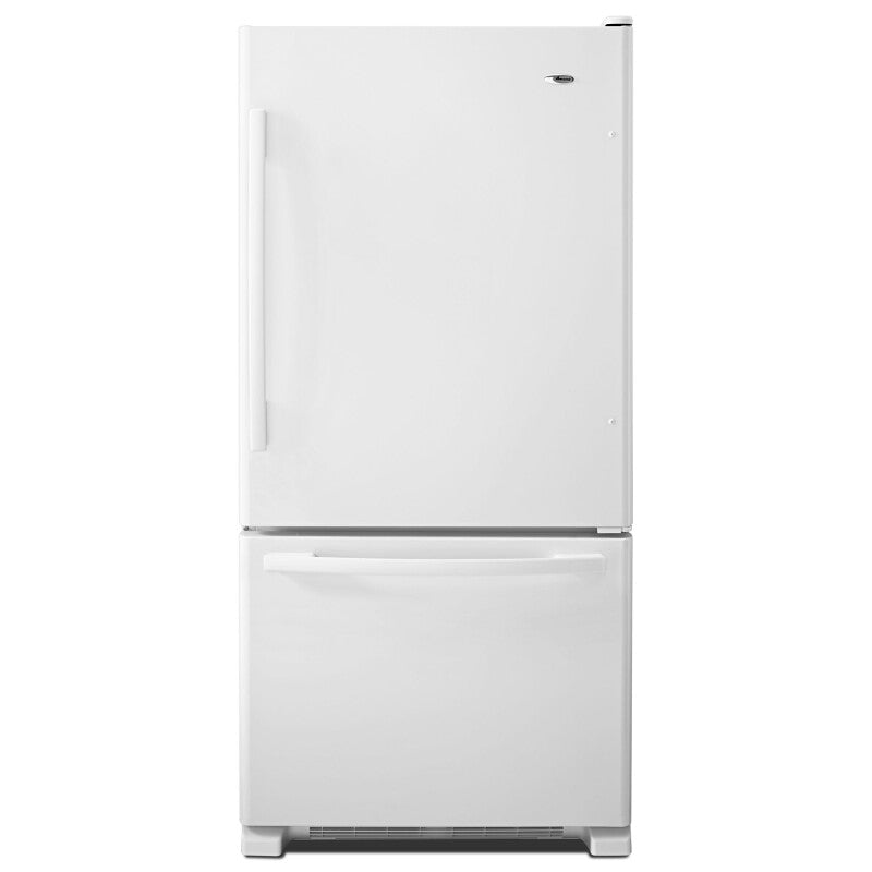 Amana 33-inch Wide Bottom-Freezer Refrigerator with EasyFreezer Pull-Out Drawer - 22 cu. ft. Capacity - White (ABB2224BRW)
