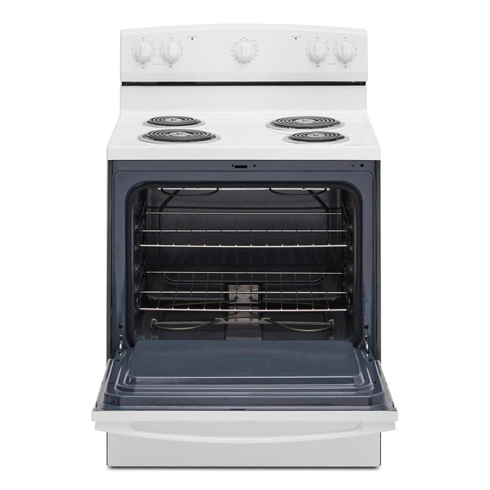 AMANA 30-inch Electric Range with Easy-Clean Glass Door - White (ACR4203MNW)
