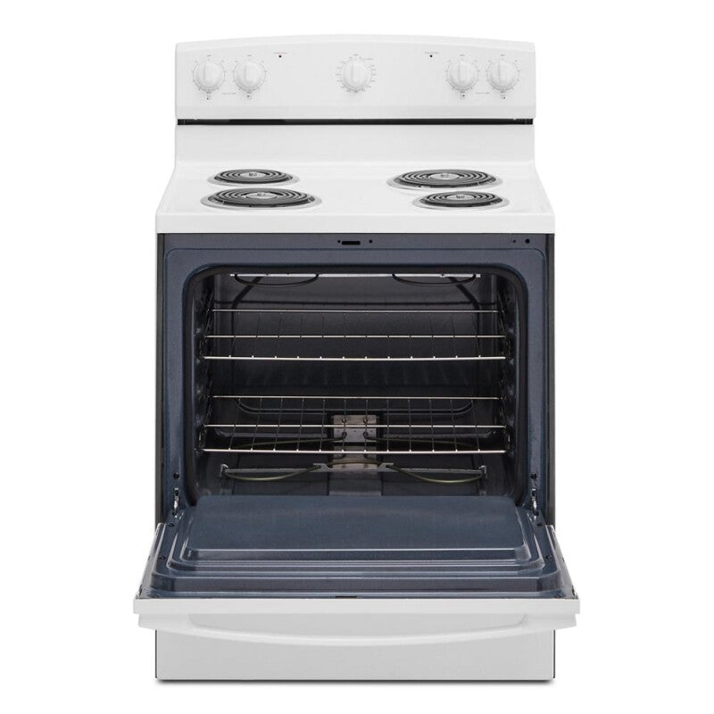 Amana 30-inch Electric Range with Easy-Clean Glass Door - White (ACR4203MNW)