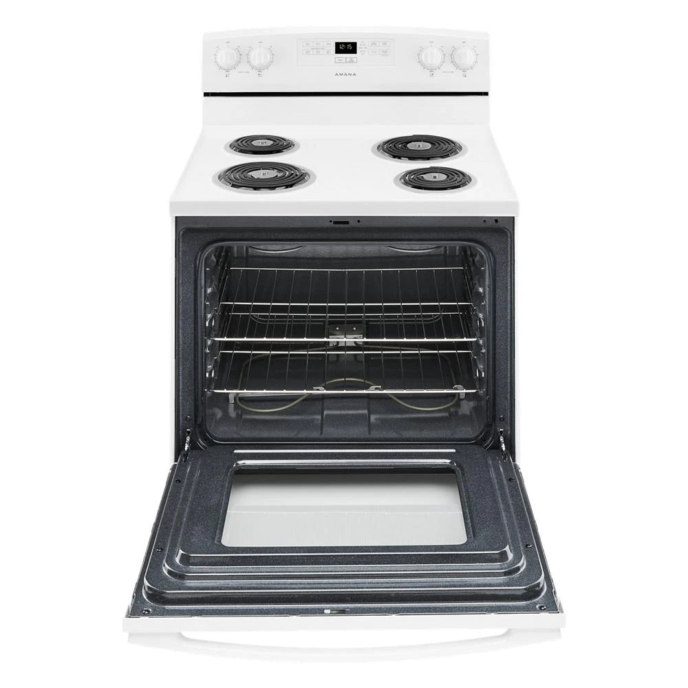 AMANA 30-inch Electric Range with Bake Assist Temps - White (ACR4303MFW)