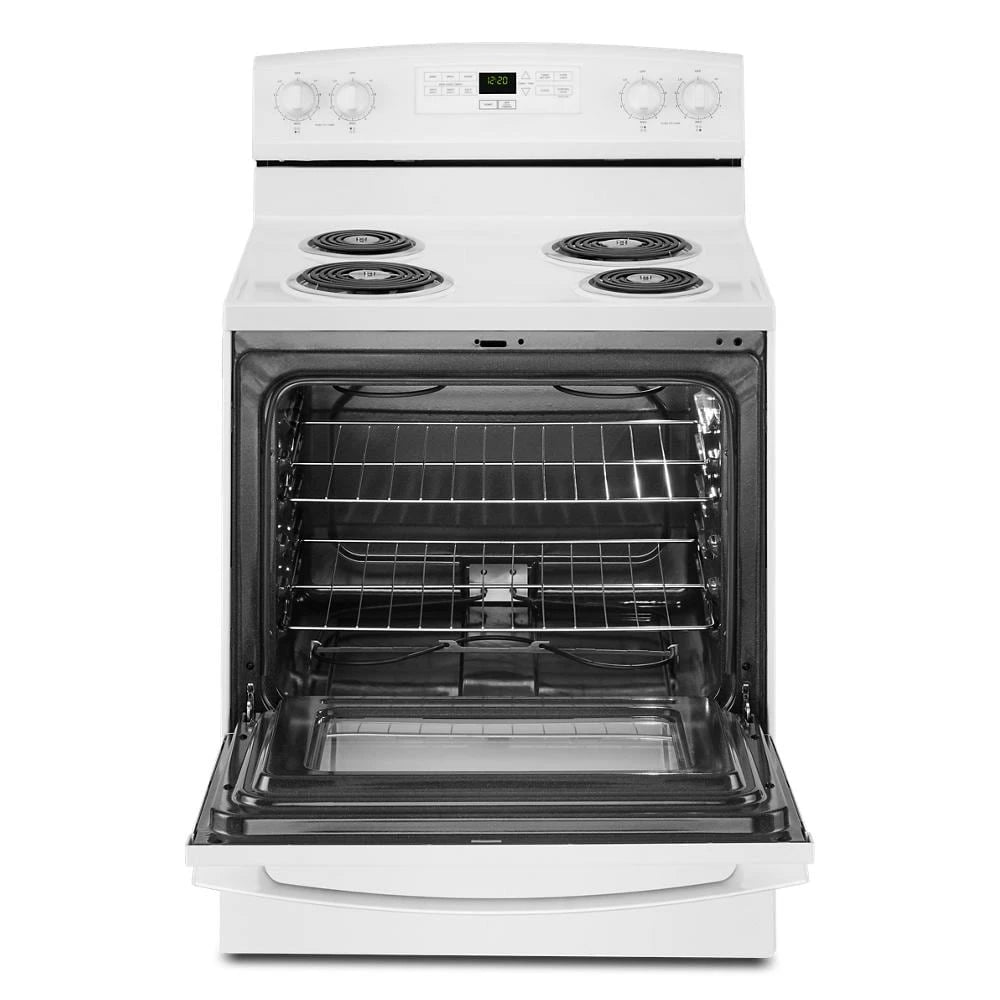 AMANA 30-inch Electric Range with Bake Assist Temps - White (ACR4303MFW)