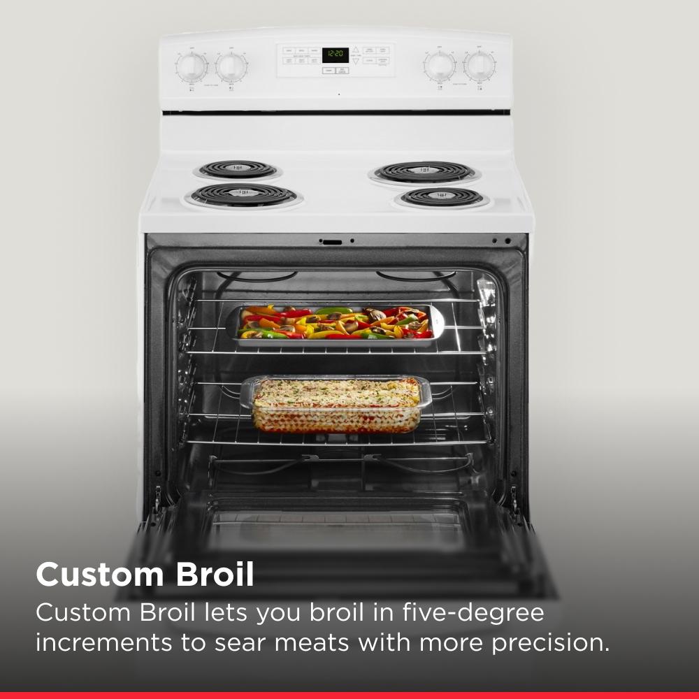 AMANA 30-inch Electric Range with Bake Assist Temps - White (ACR4303MFW)