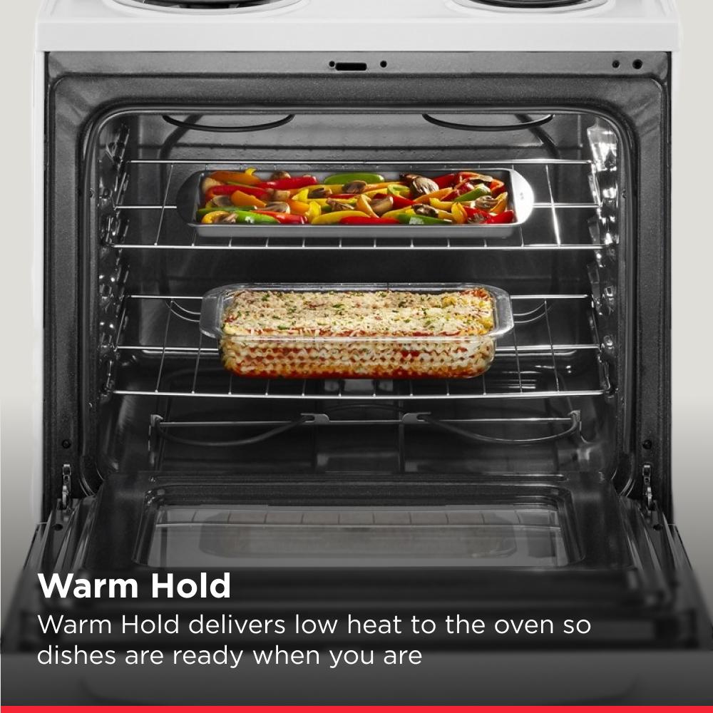 AMANA 30-inch Electric Range with Bake Assist Temps - White (ACR4303MFW)