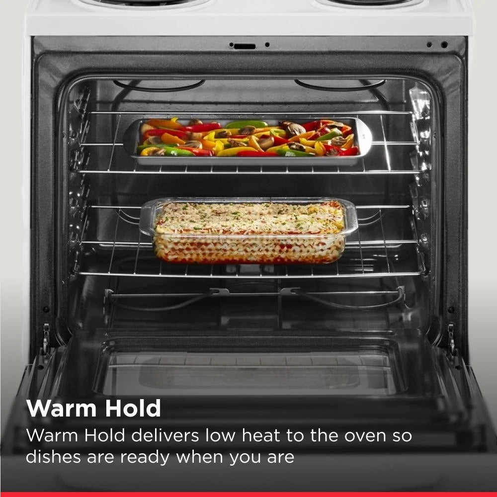 AMANA 30-inch Electric Range with Bake Assist Temps - White (ACR4303MFW)