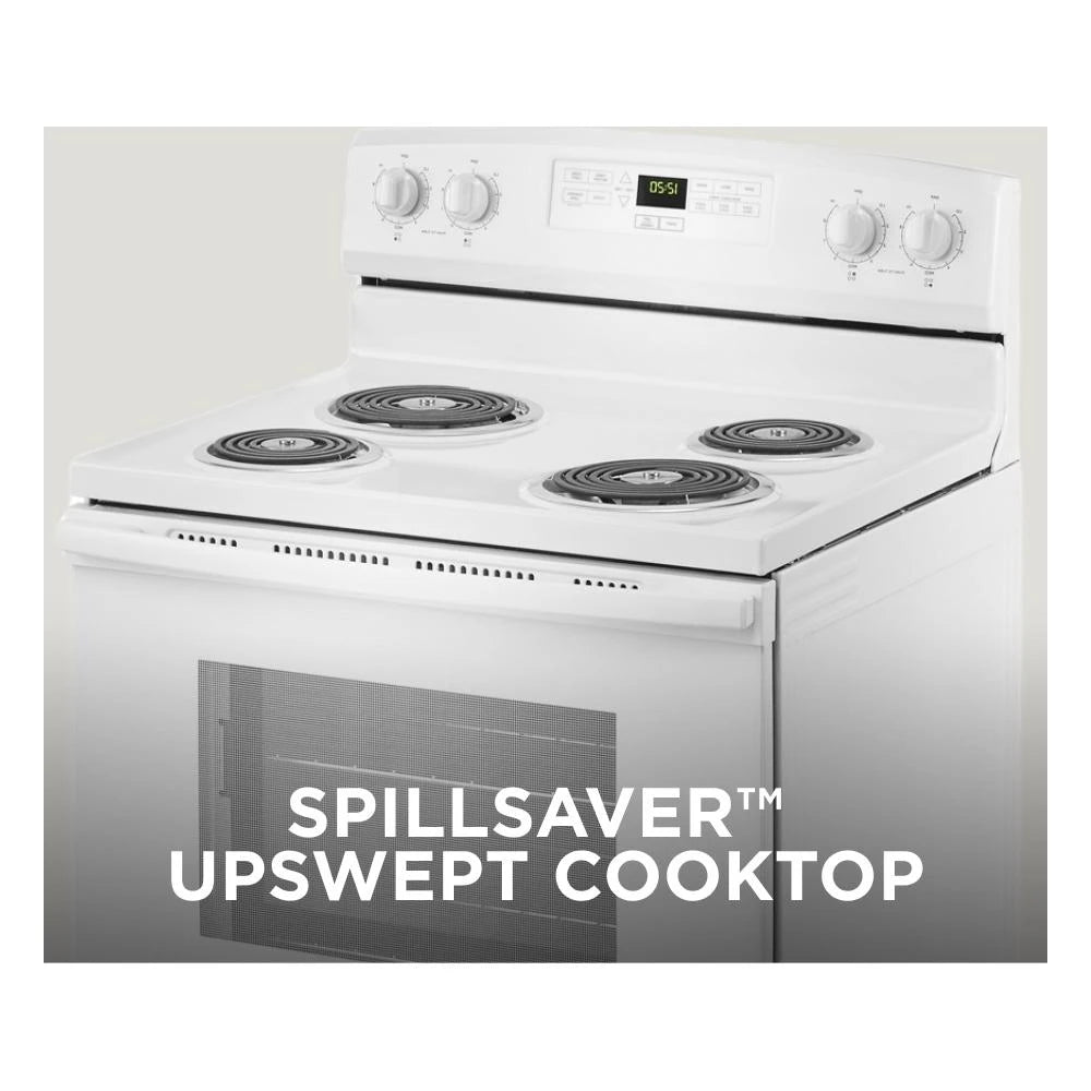 AMANA 30-inch Electric Range with Bake Assist Temps - White (ACR4303MFW)