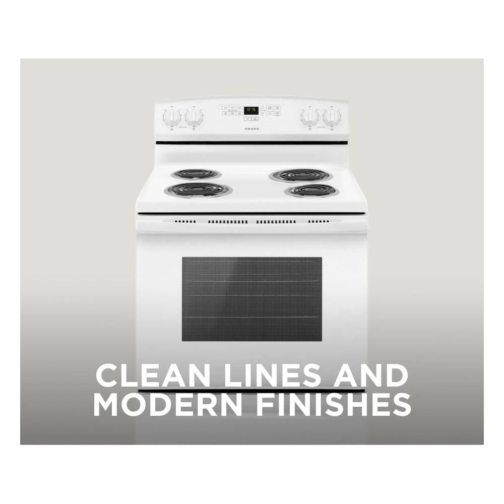 AMANA 30-inch Electric Range with Bake Assist Temps - White (ACR4303MFW)
