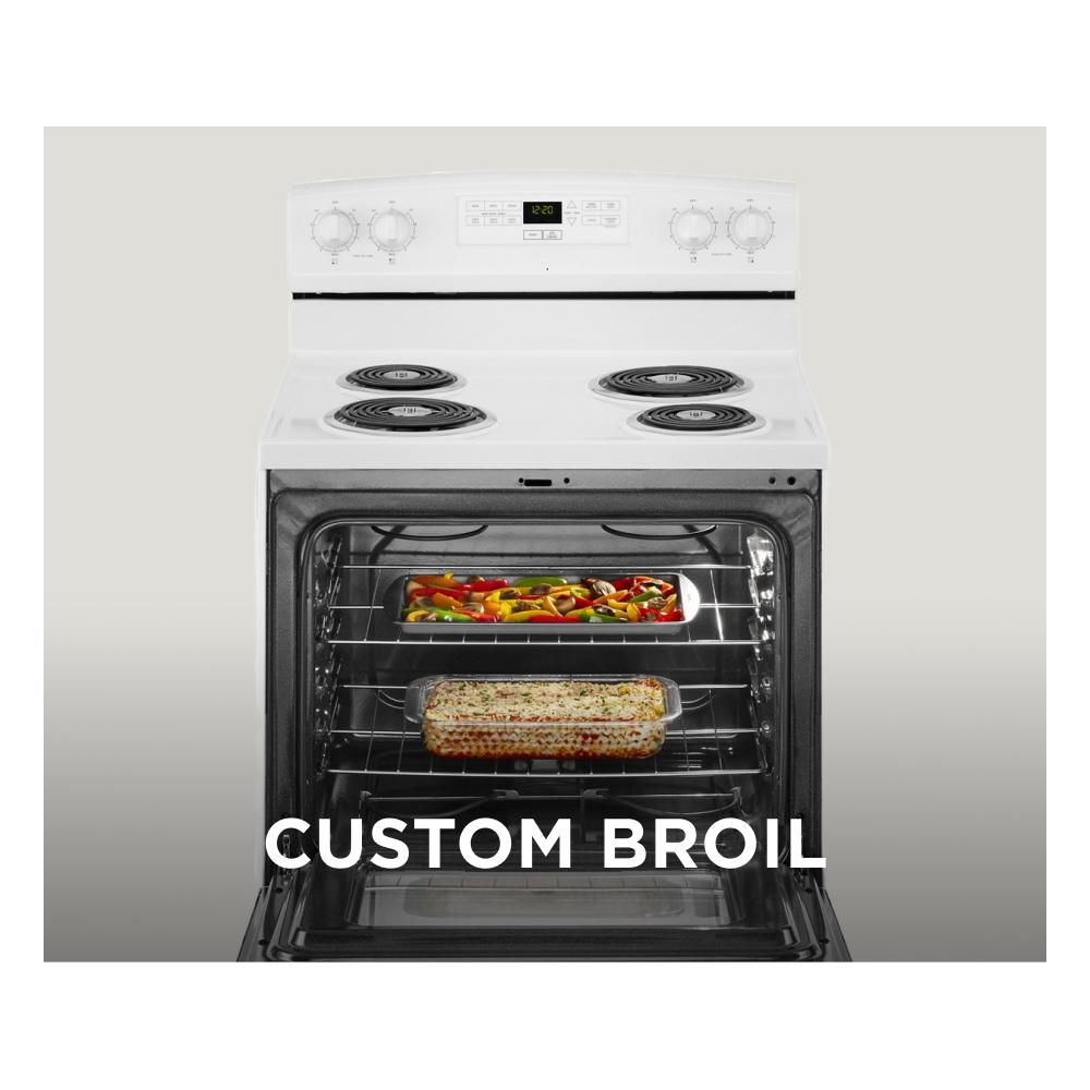 AMANA 30-inch Electric Range with Bake Assist Temps - White (ACR4303MFW)
