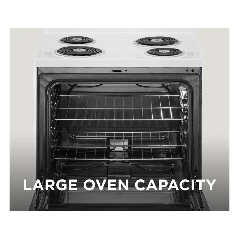 AMANA 30-inch Electric Range with Bake Assist Temps - White (ACR4303MFW)