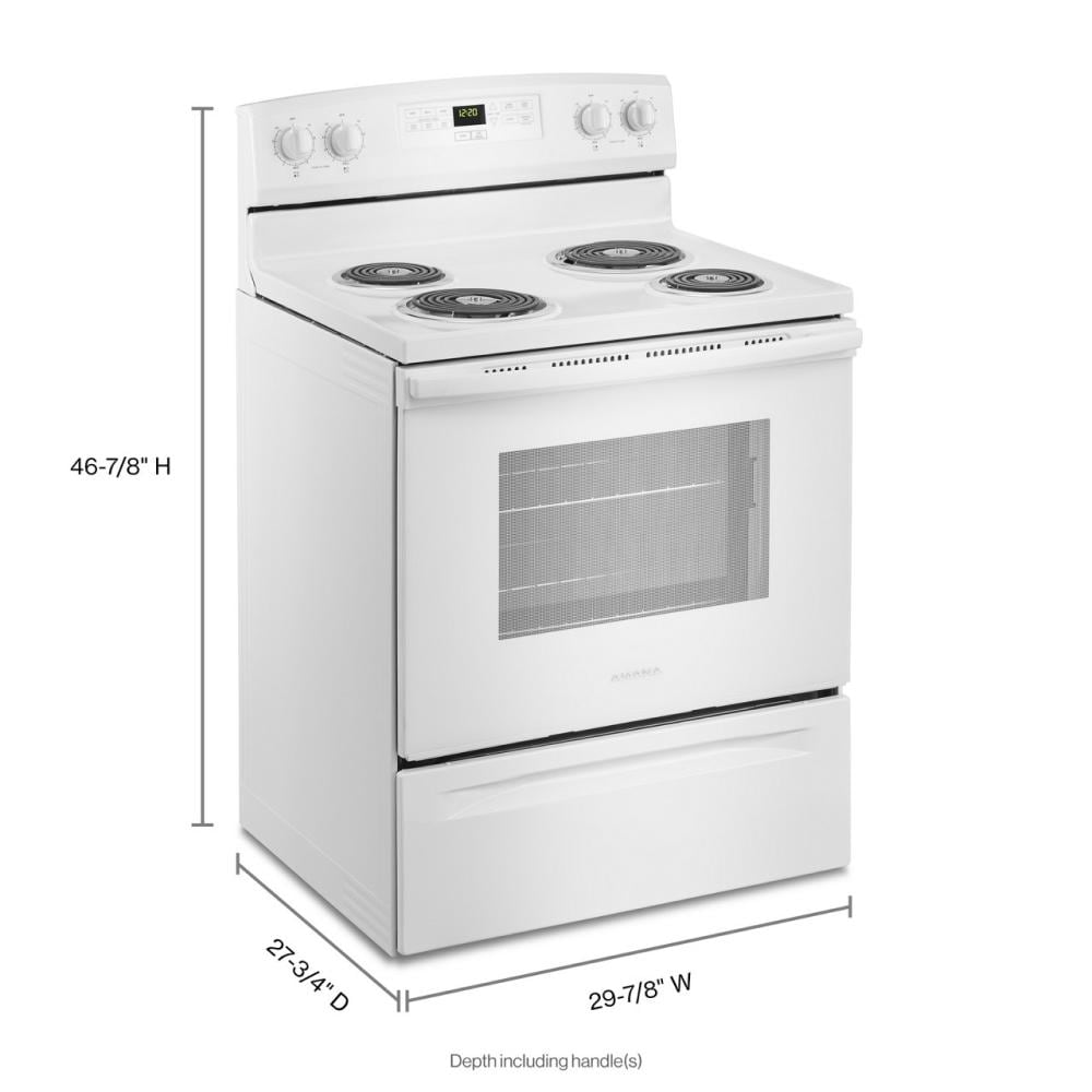 AMANA 30-inch Electric Range with Bake Assist Temps - White (ACR4303MFW)