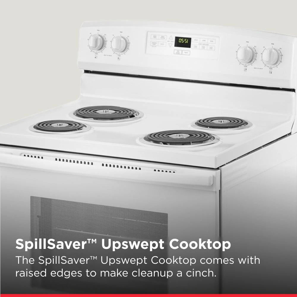 AMANA 30-inch Electric Range with Bake Assist Temps - White (ACR4303MFW)