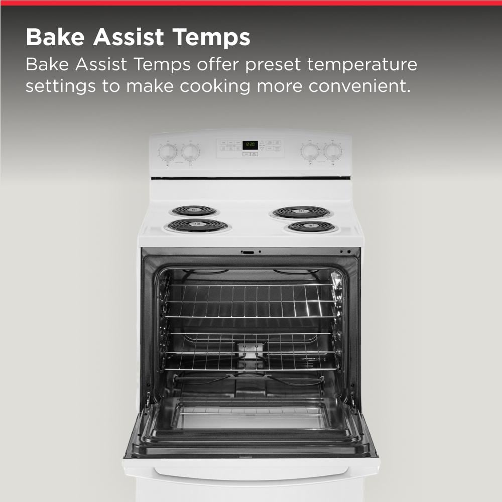 AMANA 30-inch Electric Range with Bake Assist Temps - White (ACR4303MFW)