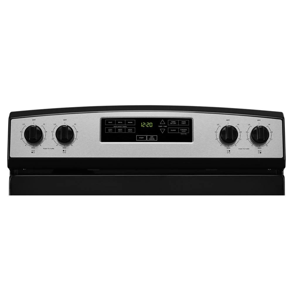 AMANA 30-inch Electric Range with Bake Assist Temps - Stainless Steel (ACR4303MMS)