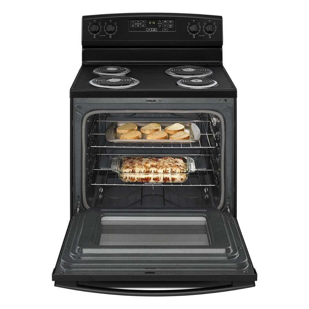 AMANA 30-inch Electric Range with Self-Clean Option - Black (ACR4503SFB)