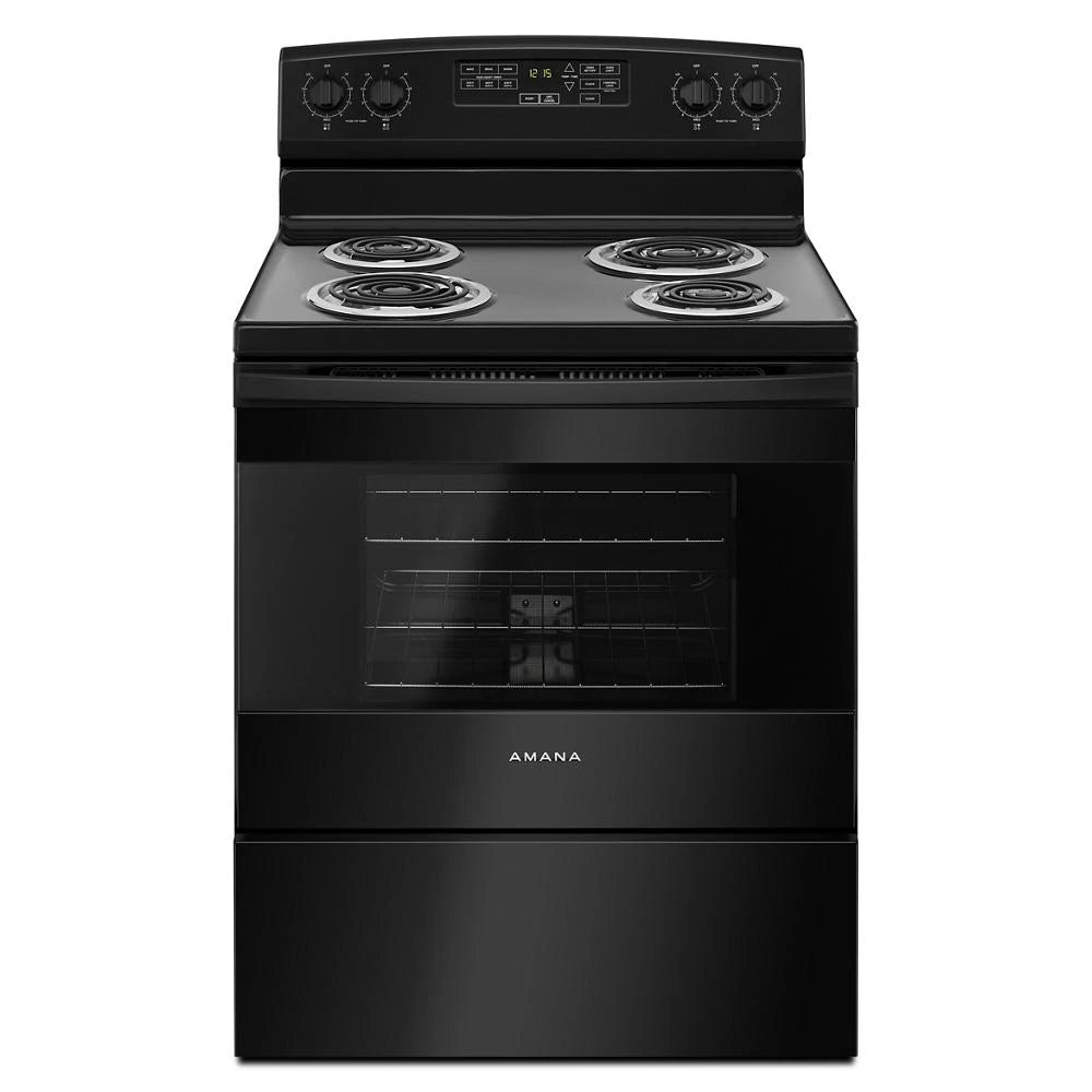 AMANA 30-inch Electric Range with Self-Clean Option - Black (ACR4503SFB)
