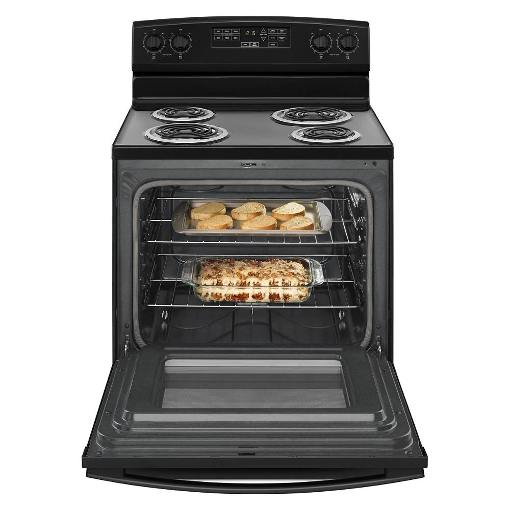 AMANA 30-inch Electric Range with Self-Clean Option - Black (ACR4503SFB)