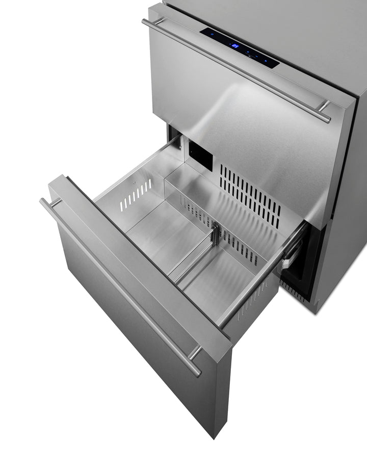 SUMMIT 24" Wide 2-Drawer All-Freezer, ADA Compliant - Stainless Steel (ADFD243CSS)