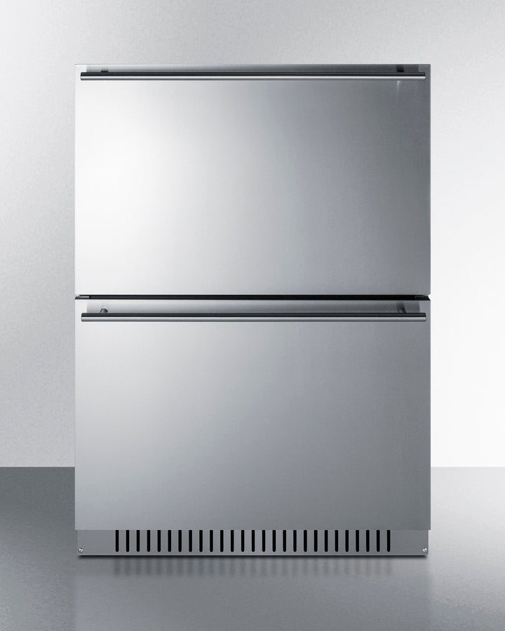 SUMMIT 24" Wide 2-Drawer All-Freezer, ADA Compliant - Stainless Steel (ADFD243CSS)