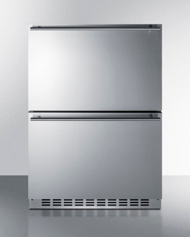 SUMMIT 24" Wide 2-Drawer All-Freezer, ADA Compliant - Stainless Steel (ADFD243CSS)