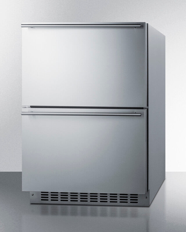 SUMMIT 24" Wide 2-Drawer All-Freezer, ADA Compliant - Stainless Steel (ADFD243CSS)
