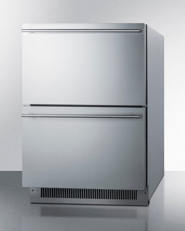 SUMMIT 24" Wide 2-Drawer All-Freezer, ADA Compliant - Stainless Steel (ADFD2D24)