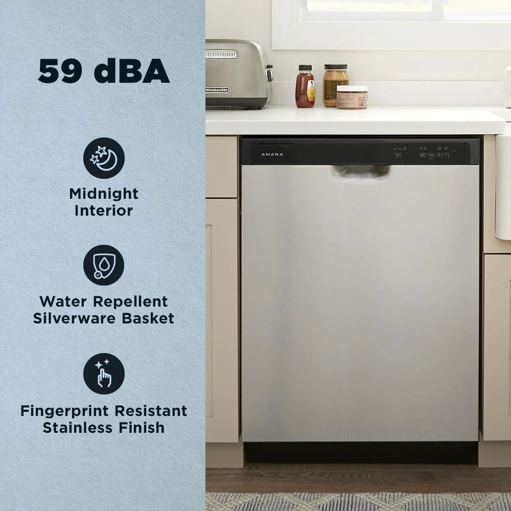 AMANA Dishwasher with Midnight Interior - Stainless Steel (ADFS2524RS)