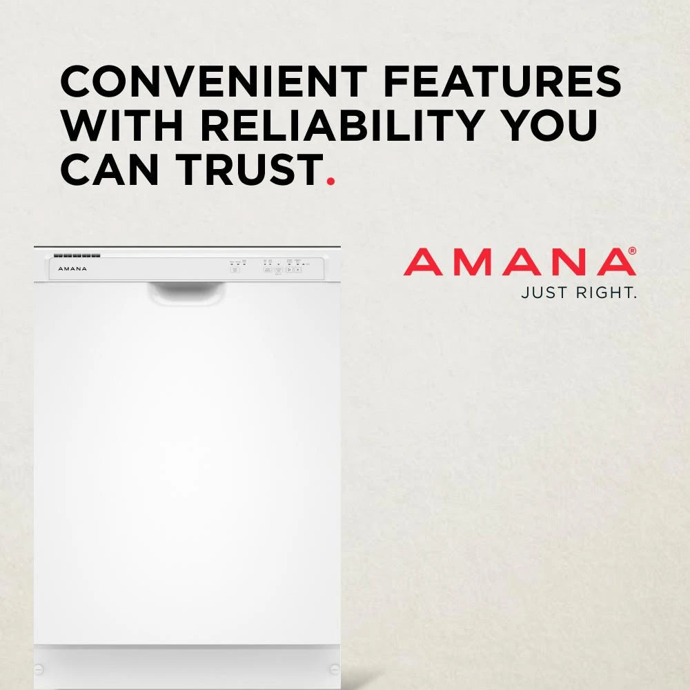 AMANA Dishwasher with Midnight Interior - White (ADFS2524RW)