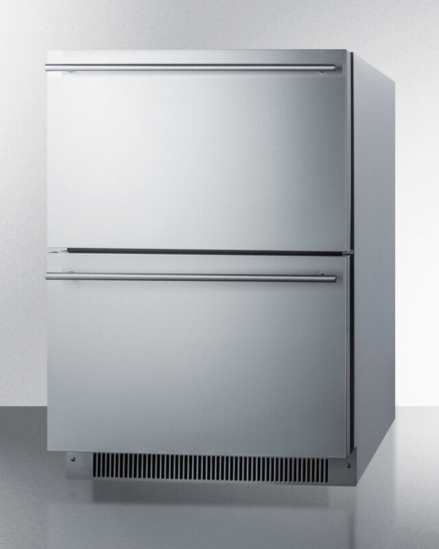 Summit 24" Wide 2-Drawer All-Refrigerator, ADA Compliant (Panels Not Included) - Panel Ready (ADRD24PNR)
