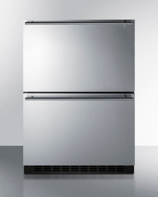 Summit 24" Wide 2-Drawer Refrigerator-Freezer, ADA Compliant - Panel Ready (ADRF244)