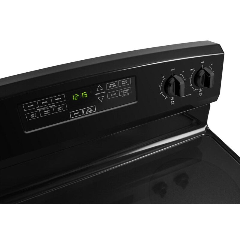 Amana 30-inch Electric Range with Extra-Large Oven Window - Black (AER6303MFB)