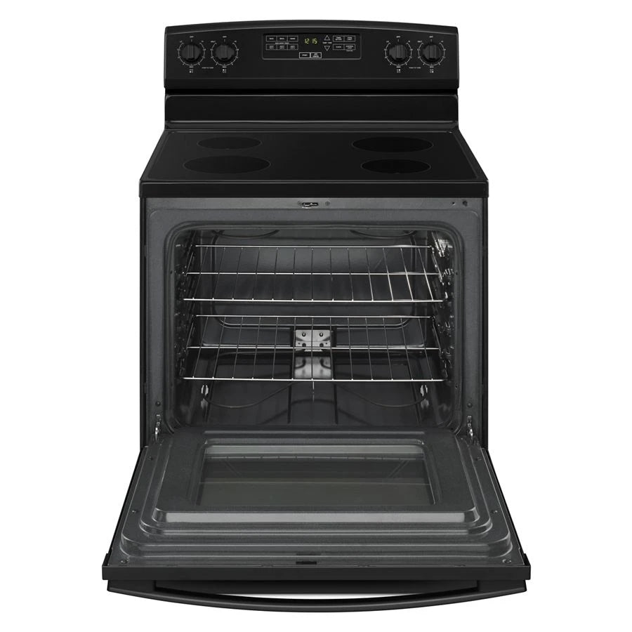 AMANA 30-inch Electric Range with Extra-Large Oven Window - Black (AER6303MFB)