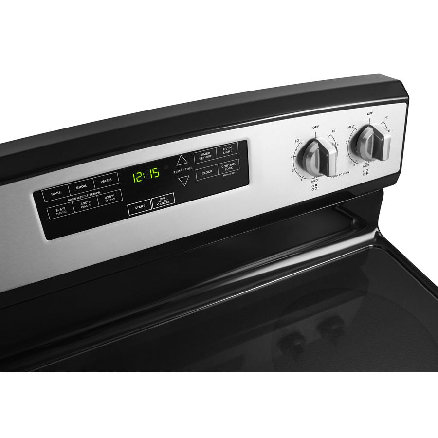 Amana 30-inchElectric Range with Extra-Large Oven Window - Stainless Steel (AER6303MFS)