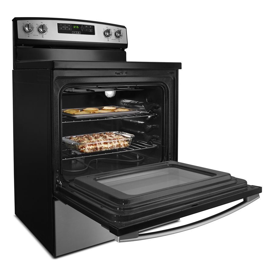 Amana 30-inchElectric Range with Extra-Large Oven Window - Stainless Steel (AER6303MFS)