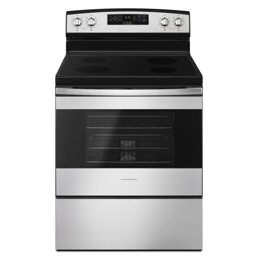 Amana 30-inchElectric Range with Extra-Large Oven Window - Stainless Steel (AER6303MFS)