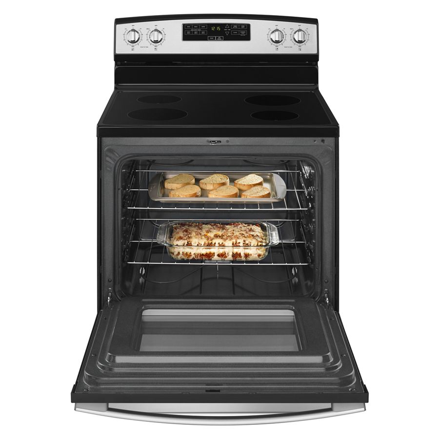 Amana 30-inchElectric Range with Extra-Large Oven Window - Stainless Steel (AER6303MFS)