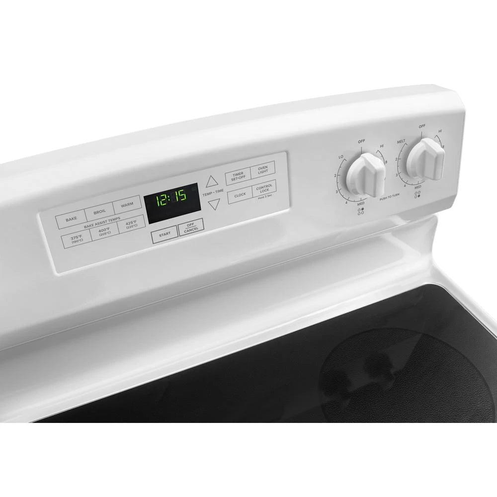 AMANA 30-inch Electric Range with Extra-Large Oven Window - White (AER6303MFW)