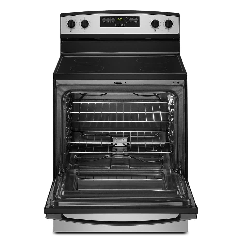 AMANA 30-inch Electric Range with Extra-Large Oven Window - Stainless Steel (AER6303MMS)