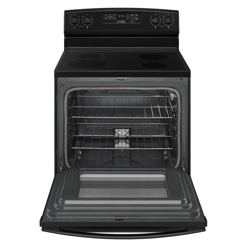 AMANA 30-inch Electric Range with Extra-Large Oven Window - Black (AER6603SFB)