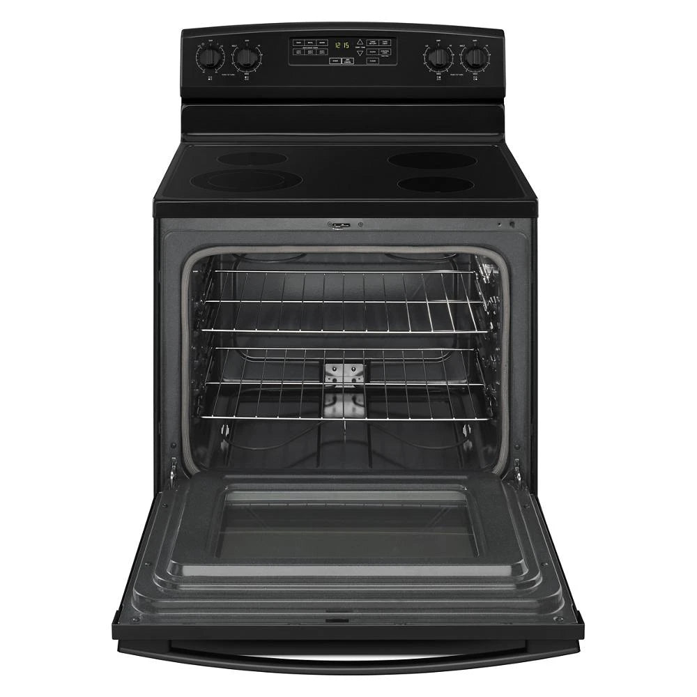 AMANA 30-inch Electric Range with Extra-Large Oven Window - Black (AER6603SFB)