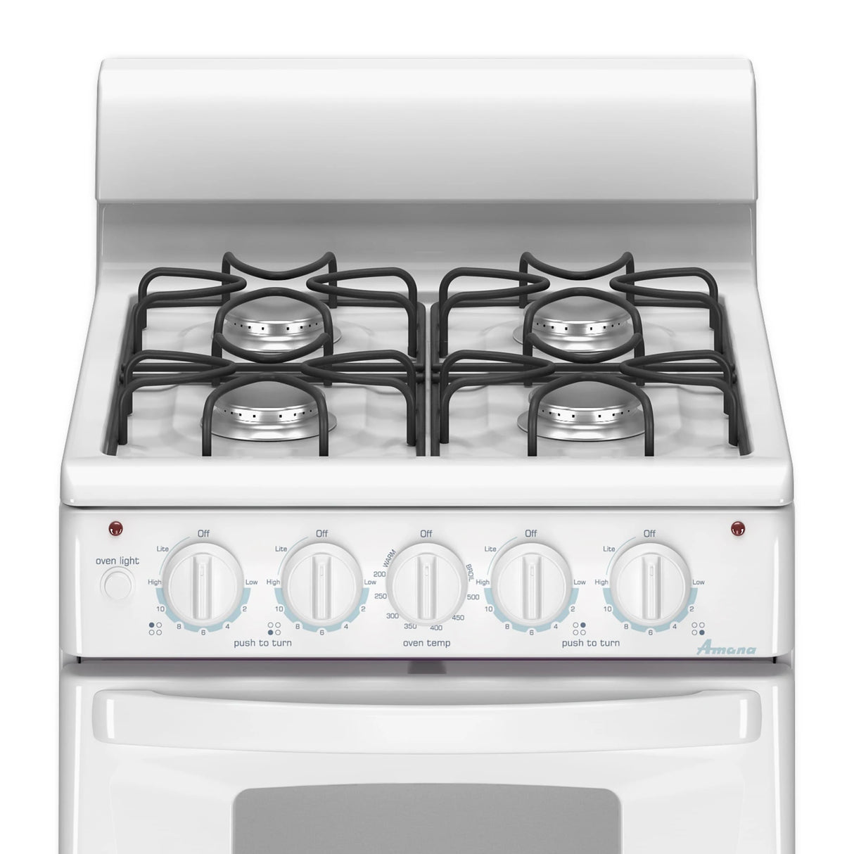 AMANA 20-inch Gas Range with Compact Oven Capacity - White (AGG222VDW)